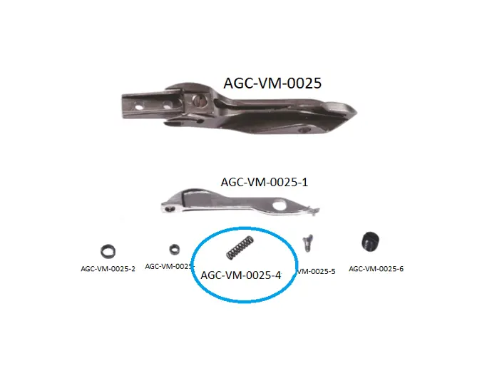 VDW 1000 - 1200 LEFT REED RAPIER HEAD PARTS 4 / VDW 1000 - 1200 SOL MEKİK PARÇALARI 4