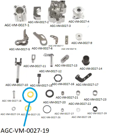 VDW CRP-HCP WEFT SCISSORS PARTS 19 / VDW CRP-HCP WEFT MAKAS PARÇALARI 19