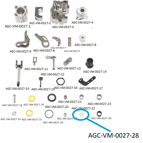 VDW CRP-HCP WEFT SCISSORS PARTS 28 / VDW CRP-HCP WEFT MAKAS PARÇALARI 28