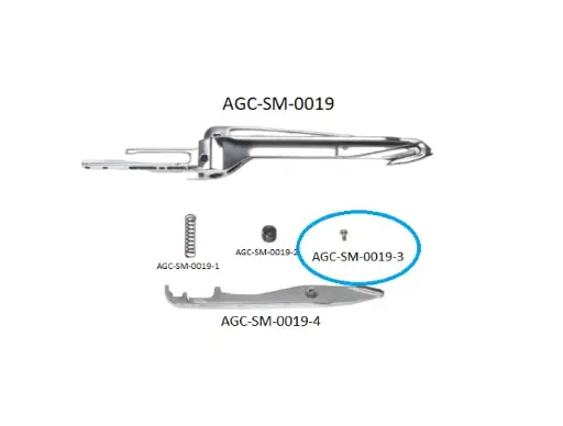 SCH ALPHA 360 - 400 LEFT RAPIER HEAD PARTS 3 / SCH ALPHA 360 - 400 SOL MEKİK PARÇALARI 3