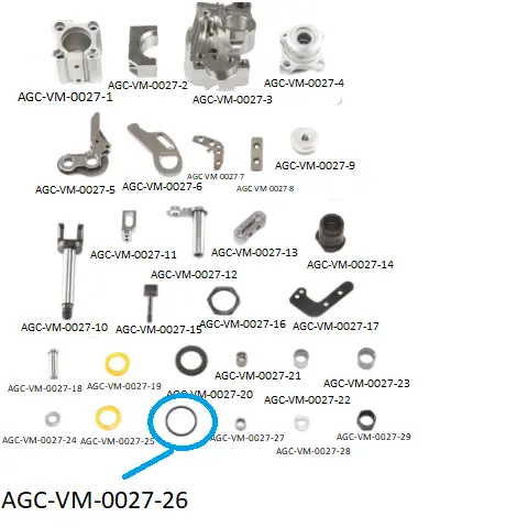 VDW CRP-HCP WEFT SCISSORS PARTS 26 / VDW CRP-HCP WEFT MAKAS PARÇALARI 26