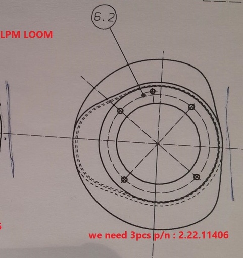 VDW part no. 2-22-11406 Cam